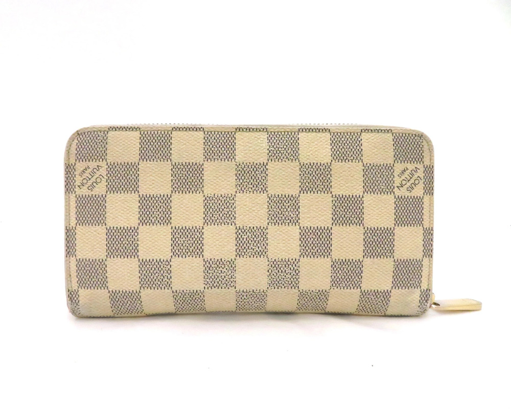 Louis Vuitton Zippy Wallet Damier Azur White AH